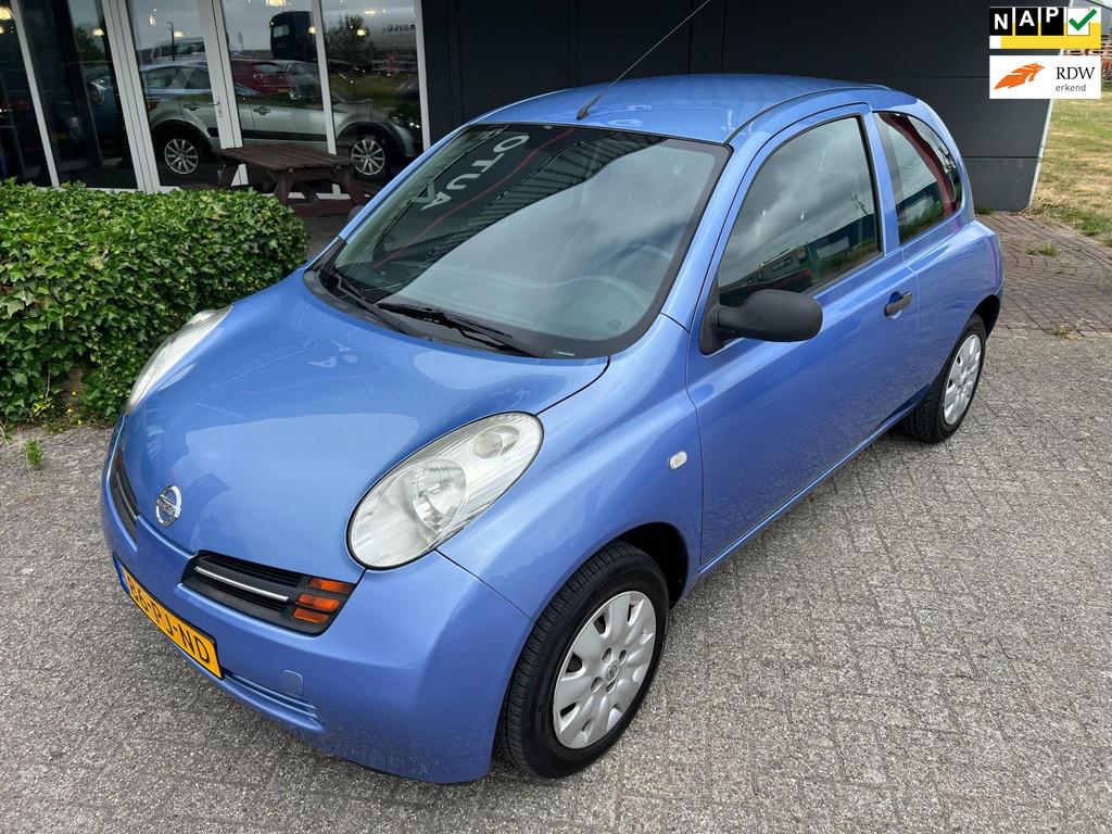 Nissan Micra 1.2 Visia AC I CV I STRB I ELEK PACK I APK+NAP, Auto's, Stof, Gebruikt, 4 cilinders, Blauw