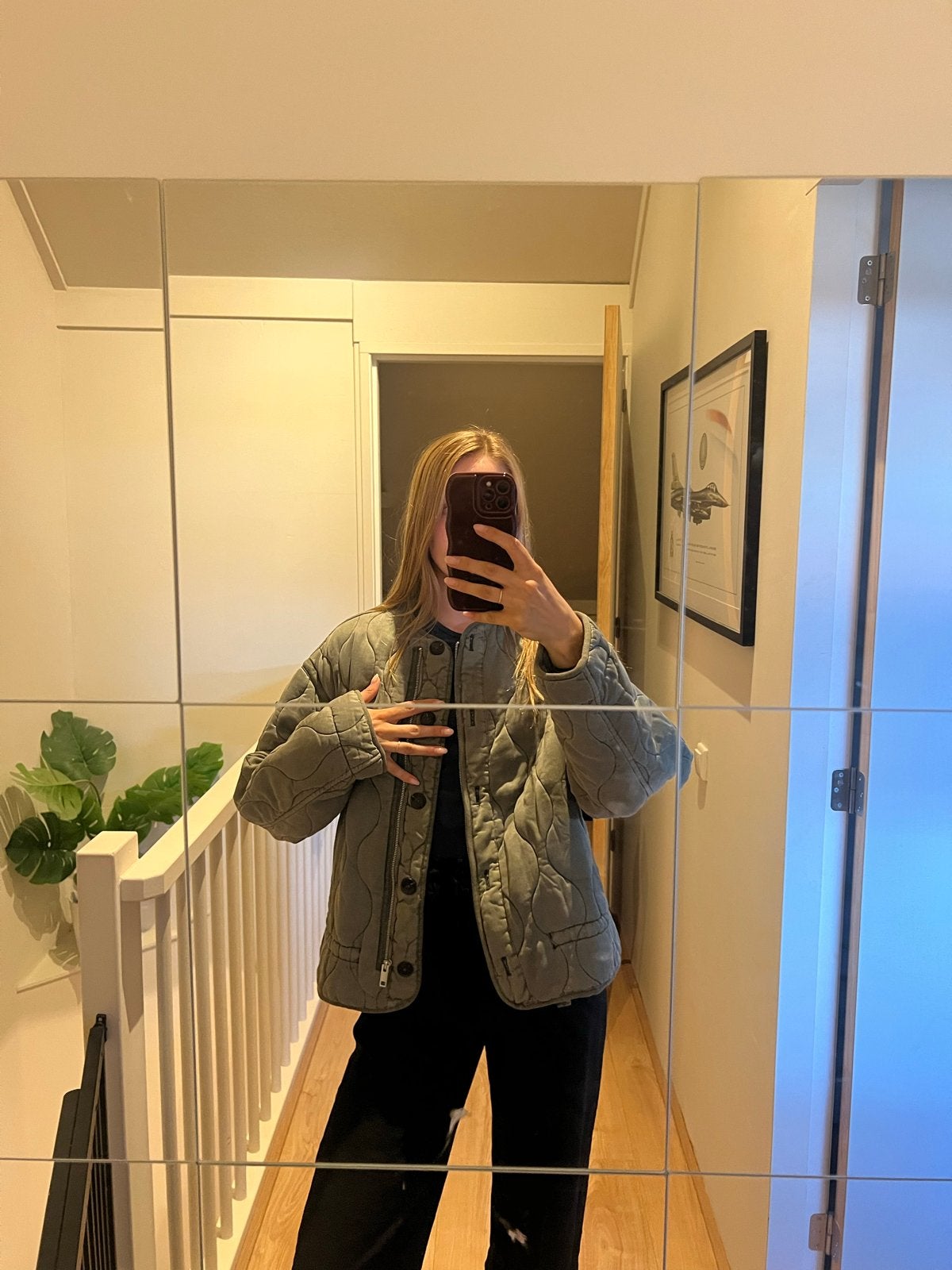 Zara gewatteerd jasje maat M, Ophalen of Verzenden, Zo goed als nieuw, Maat 38/40 (M), Groen