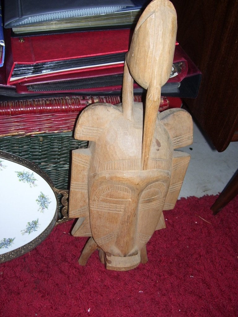 AFRIKAANS MASKER, Antiek en Kunst, Art nouveau, Handgemaakt, Hout, Afrika