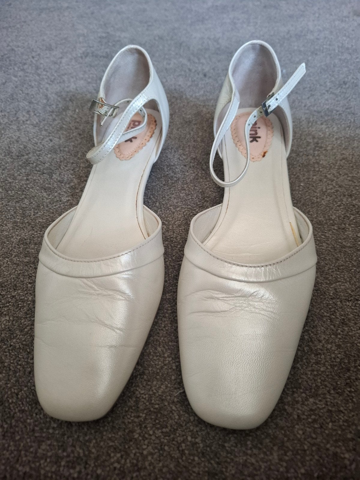 Ivory Leren Pumps Maat 40, Pumps, Wit, Polka, Ophalen of Verzenden