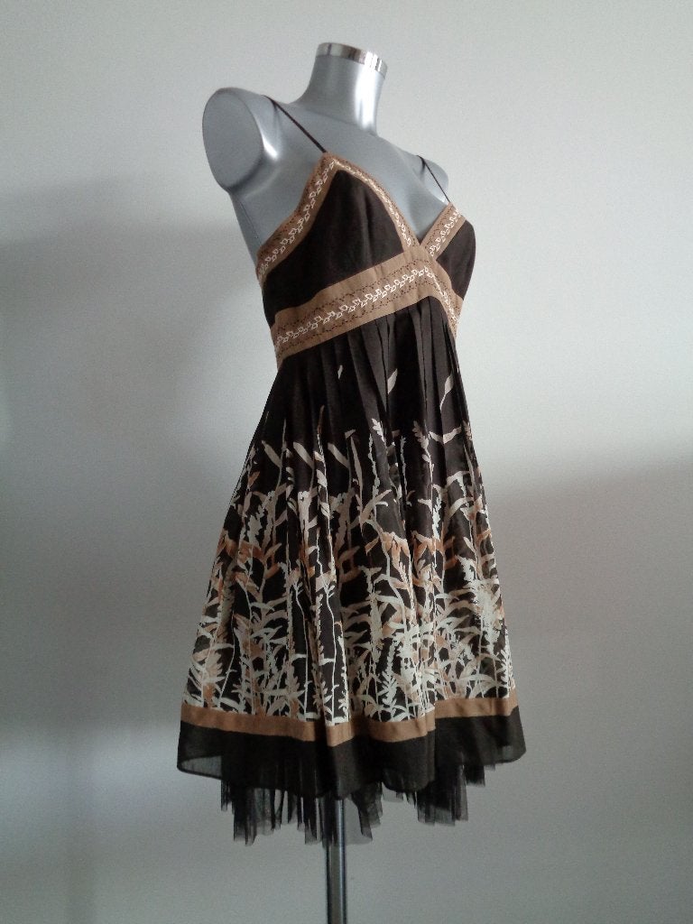 BCBG Maxazria designer jurk, bruin, US8-38 Nieuw, kaartjes, Maat 38/40 (M), Bruin, Nieuw, Ophalen of Verzenden