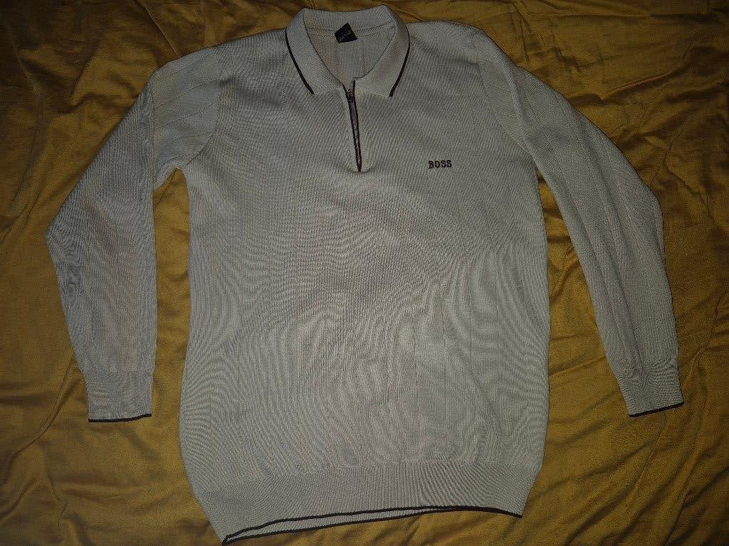 Hugo Boss trui met rits wit Maat L, Maat 52/54 (L), Overige kleuren, Ophalen of Verzenden, Zo goed als nieuw