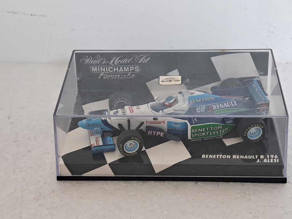 Benetton F1 B196 Jean Alesi 1/43 Minichamps, Ophalen of Verzenden, Gebruikt, Auto, MiniChamps