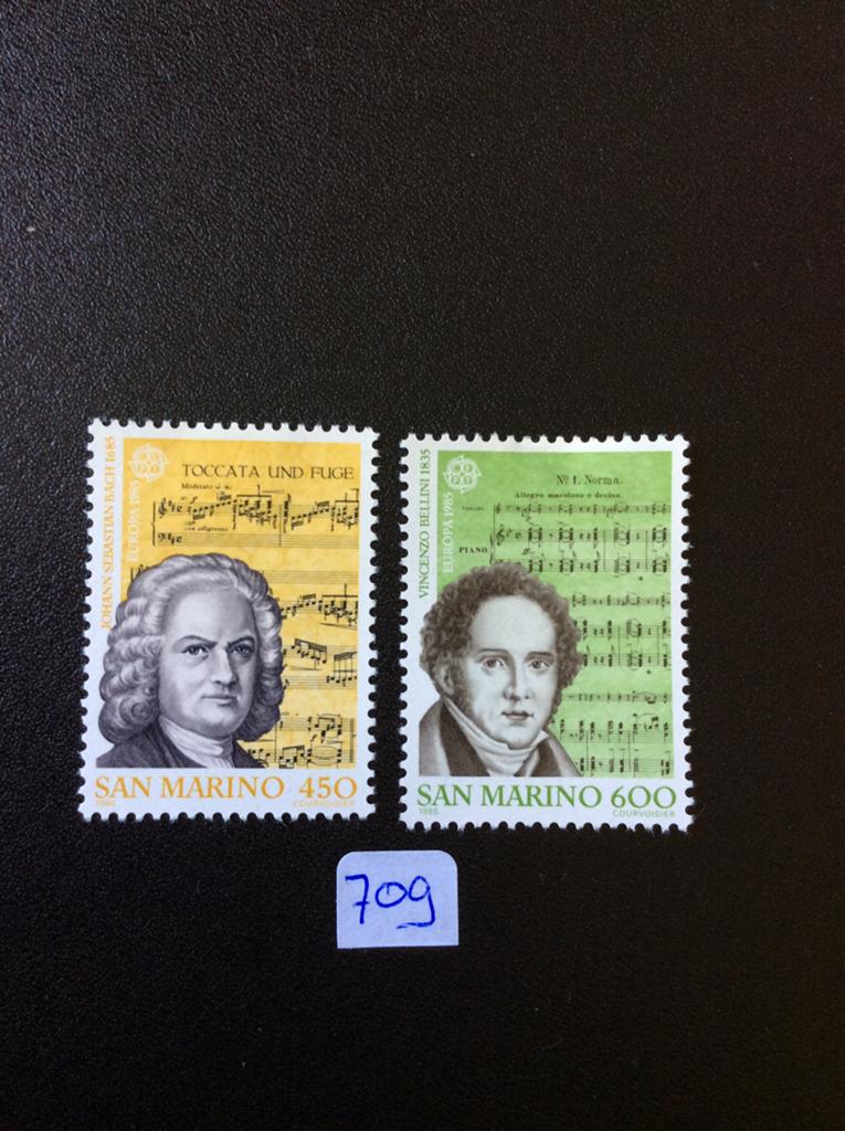 San Marino postzegels 1985 Mi 1313/4, Ophalen of Verzenden, Overige landen