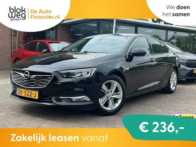 Opel Insignia Grand Sport 1.5 Turbo 140PK Busin € 13.900,0, 4 cilinders, 700 kg, Leder en Stof, Zwart