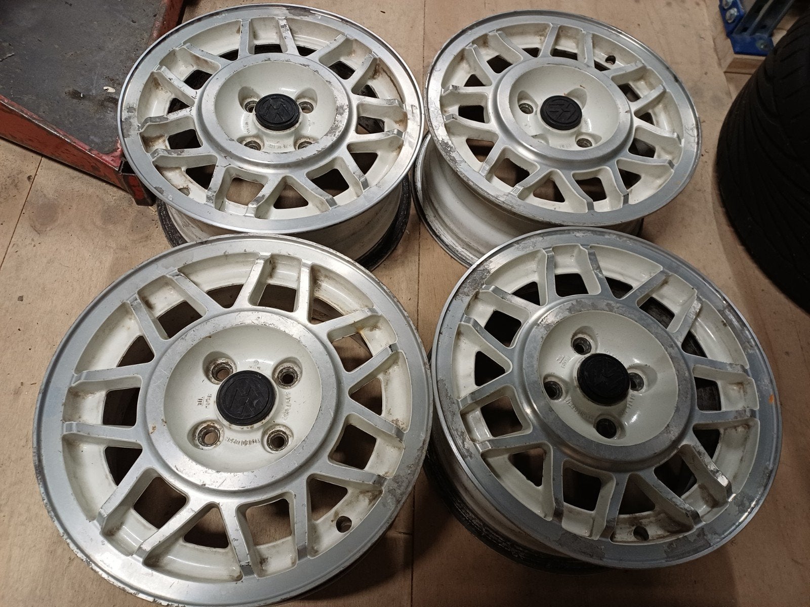 VW GOLF 1 CABRIO VELGEN "SNOWFLAKE"  MK1 JETTA SCIROCCO GTI, 14 inch, Gebruikt, Velg(en), SNOWFLAKE