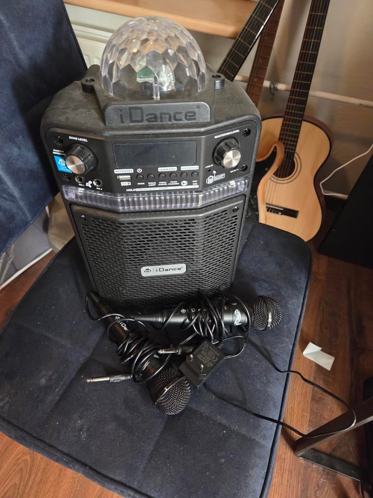 iDance Karaokeset met Microfoons en Lichteffecten, Ophalen, Gebruikt, Complete set