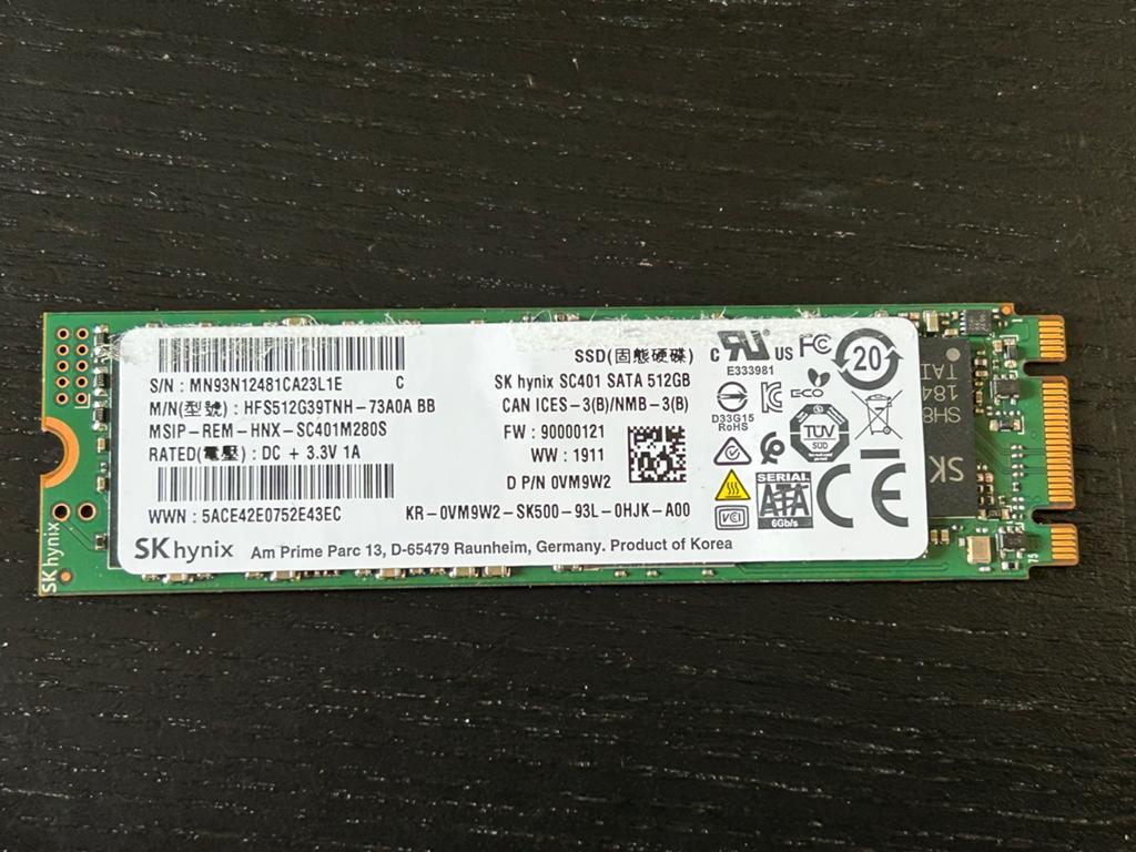 SK Hynix SC401 SATA 512GB SSD M.2, Ophalen, Intern, Gebruikt, Server