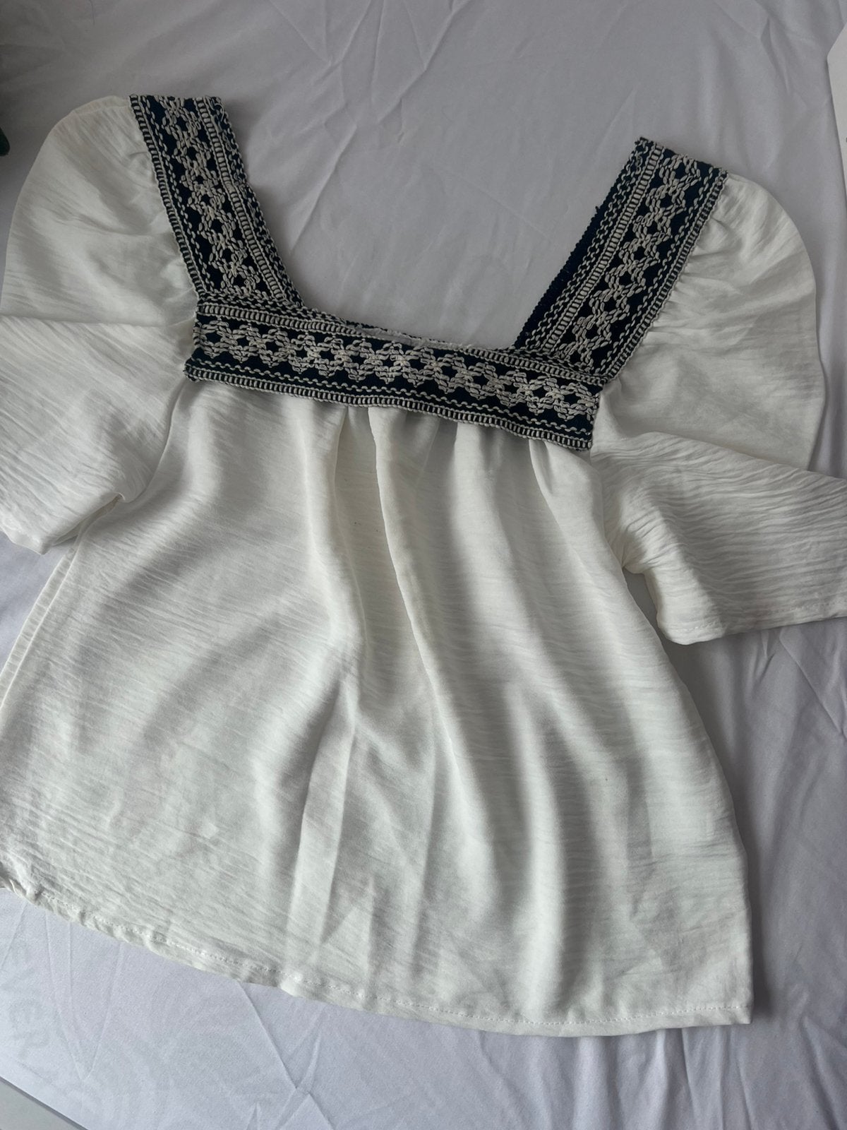 Witte kleur Turks merk ik heb het in Turkije gekocht maat S, Ophalen, Wit, Zo goed als nieuw, Korte mouw