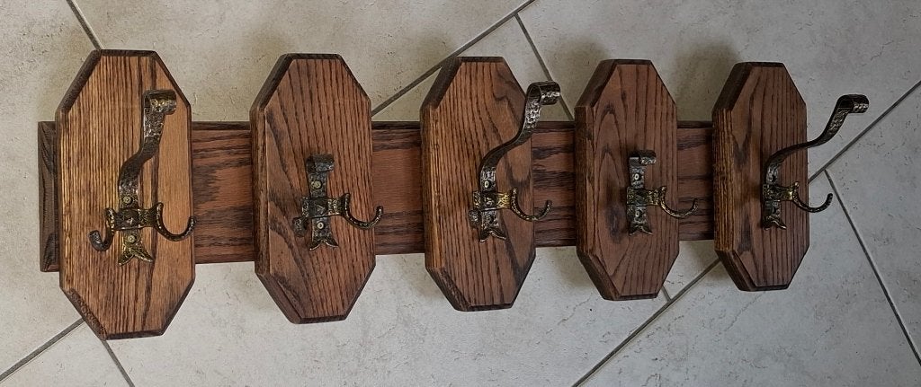Eiken kapstok, Wandkapstok, Gebruikt, Ophalen of Verzenden, Minder dan 100 cm