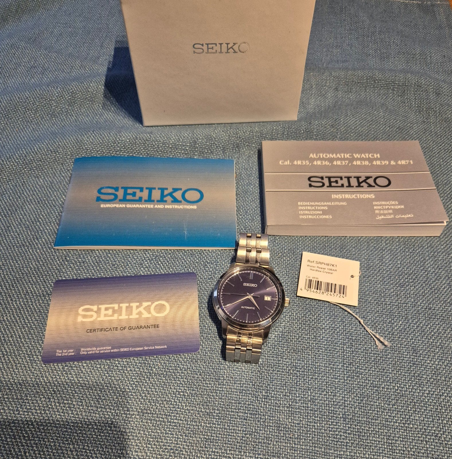 Seiko herenhorloge automatisch SRPH87K1, Sieraden, Tassen en Uiterlijk, Horloges | Heren, Staal, Polshorloge, Ophalen of Verzenden