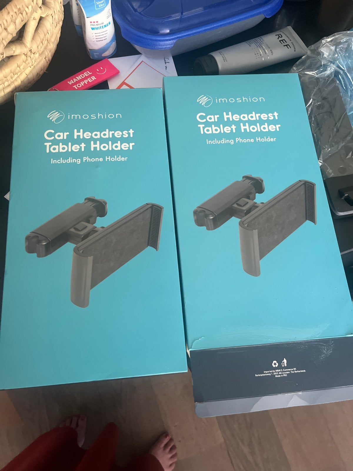 Imoshion Auto Hoofdsteun Tablet Houder met Telefoonhouder, Auto diversen, Auto-accessoires, Ophalen, Nieuw