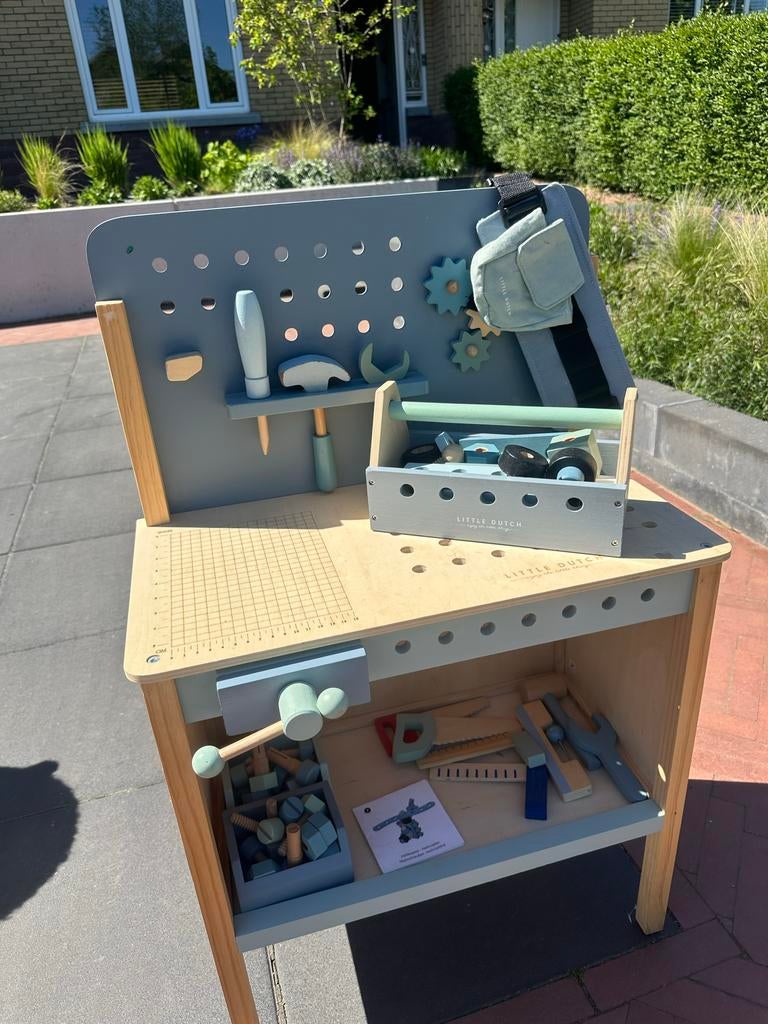 Little Dutch Houten Werkbank met Gereedschap, Ophalen of Verzenden, Zo goed als nieuw, Bouwen