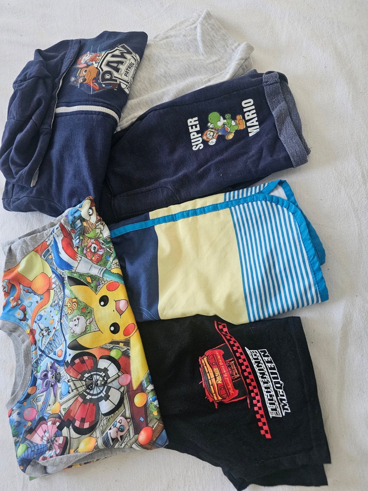 Jongenskleding pakket: Paw Patrol, Mario, Pokémon, Cars, Kinderen en Baby's, Kinderkleding | Maat 116, Ophalen of Verzenden, Gebruikt