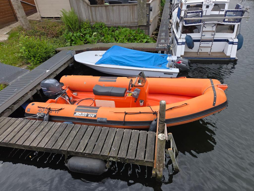 Jokerboat Coaster 470 RIB met Yamaha buitenboordmotor, Watersport en Boten, Rubberboten, Polyester/glasvezel, Gebruikt, Inclusief motor