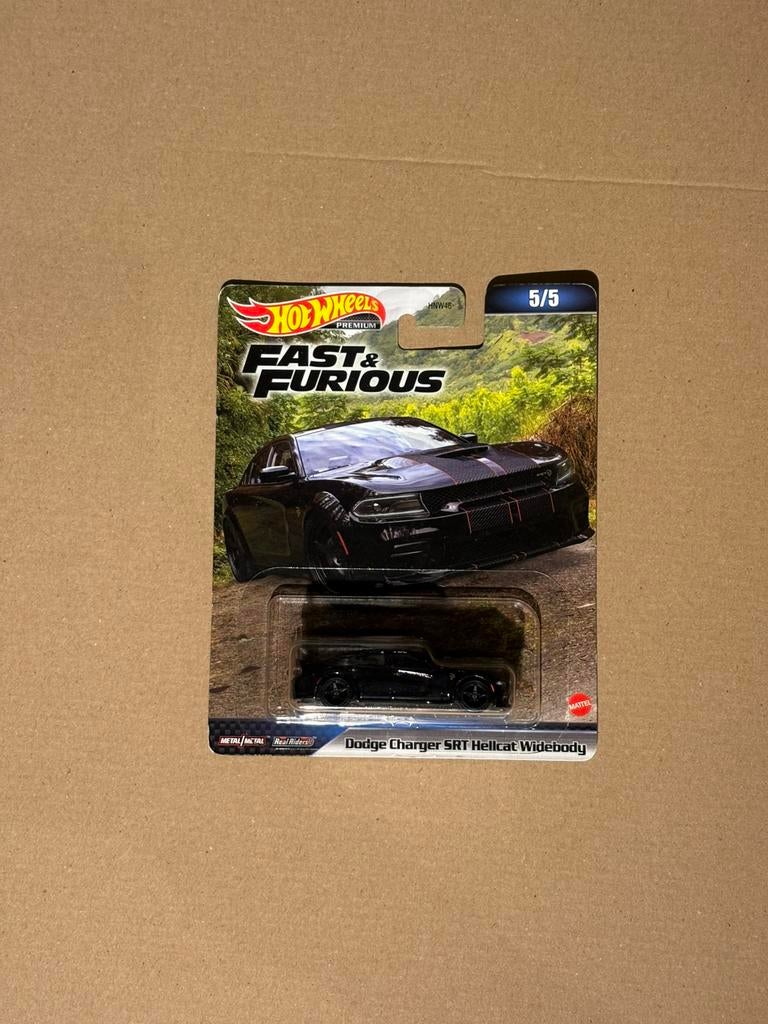 Hot Wheels Premium Dodge Charger SRT Hellcat Widebody F&F, Ophalen of Verzenden, Zo goed als nieuw, Auto