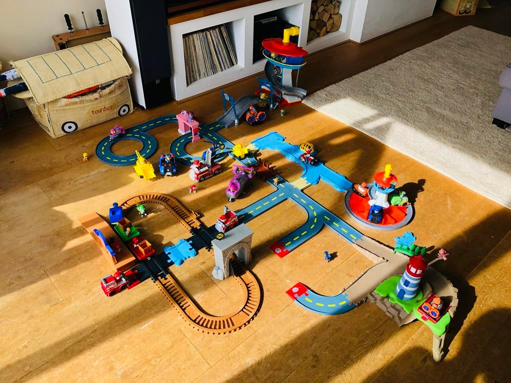 Grote Paw Patrol speelset met voertuigen en figuren, Ophalen, Gebruikt, Jongen of Meisje