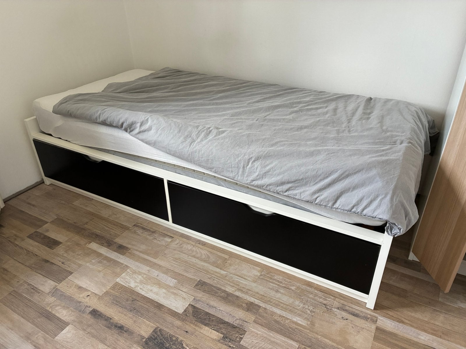 Eenpersoons bed met lades van Ikea, Ophalen, Gebruikt, 90 cm, Eenpersoons