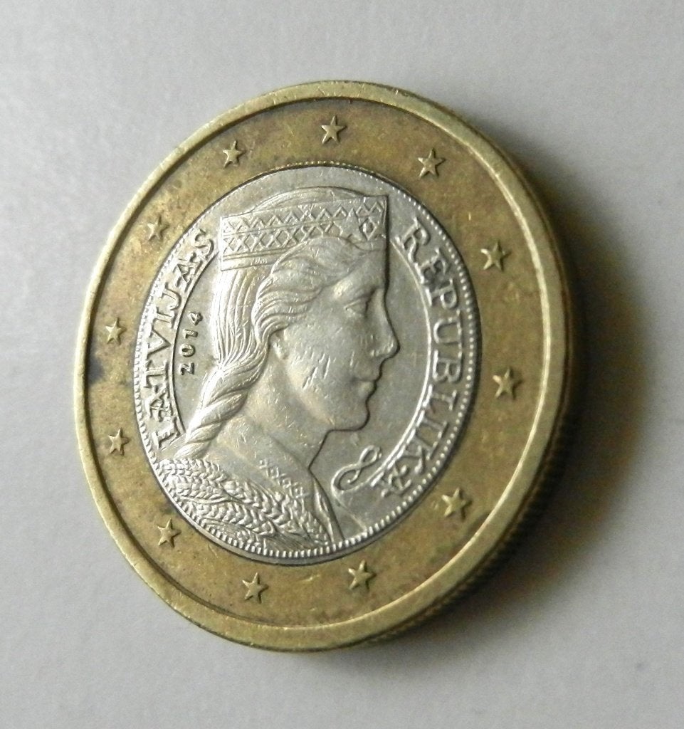 Letland 1 euro 2014, Postzegels en Munten, Munten | Europa | Euromunten, Verzenden, Overige landen, 1 euro, Losse munt