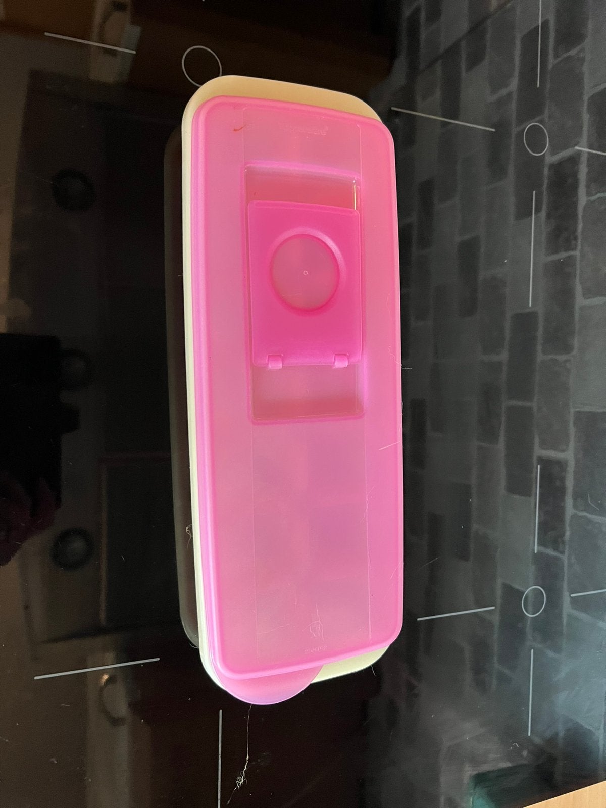 Tupperware ijsblokjesmaker met roze deksel, Ophalen of Verzenden, Zo goed als nieuw