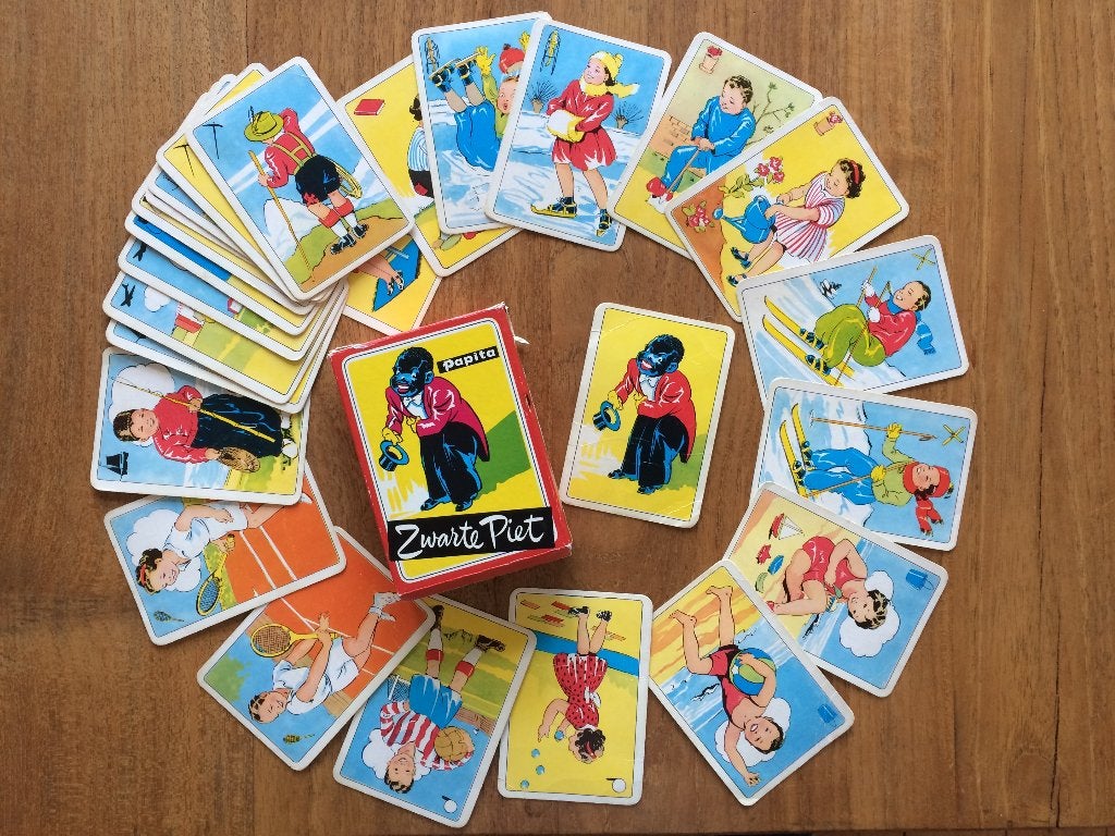 Zwarte Pieten oud Hollands kaartspel spel Papita vintage '50, Hobby en Vrije tijd, Vijf spelers of meer, Ophalen of Verzenden
