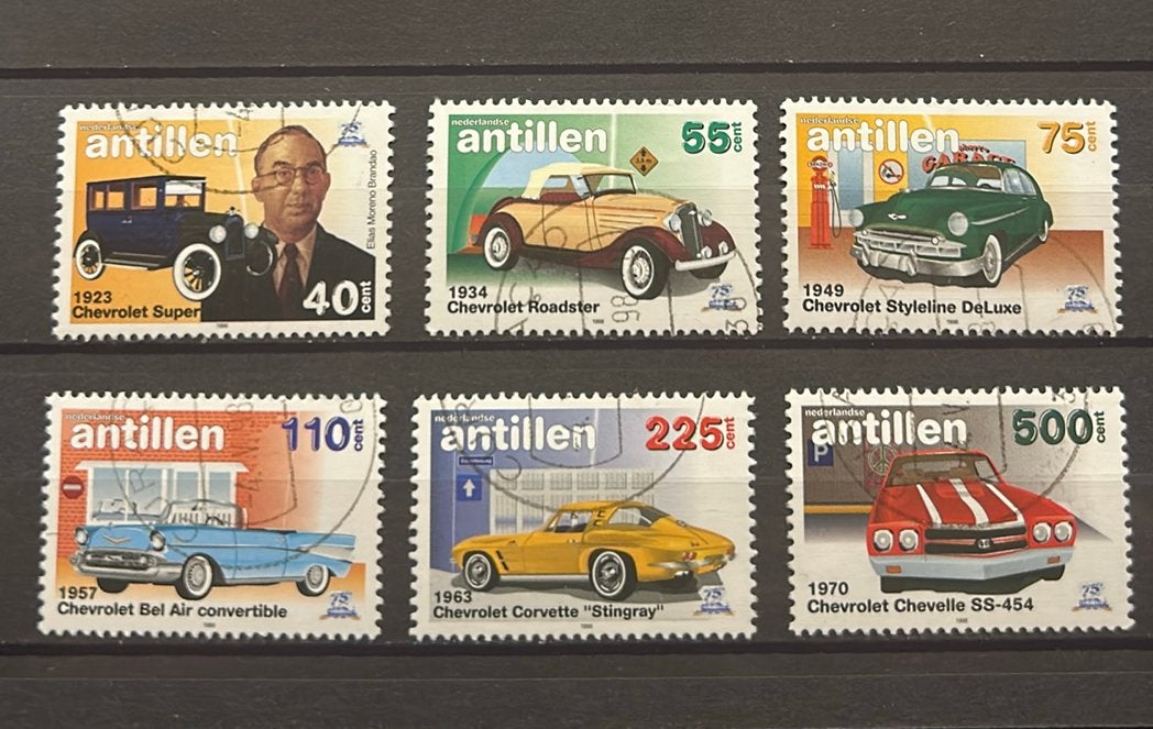 Antillen gestempelde serie auto’s, Verzenden, Gestempeld