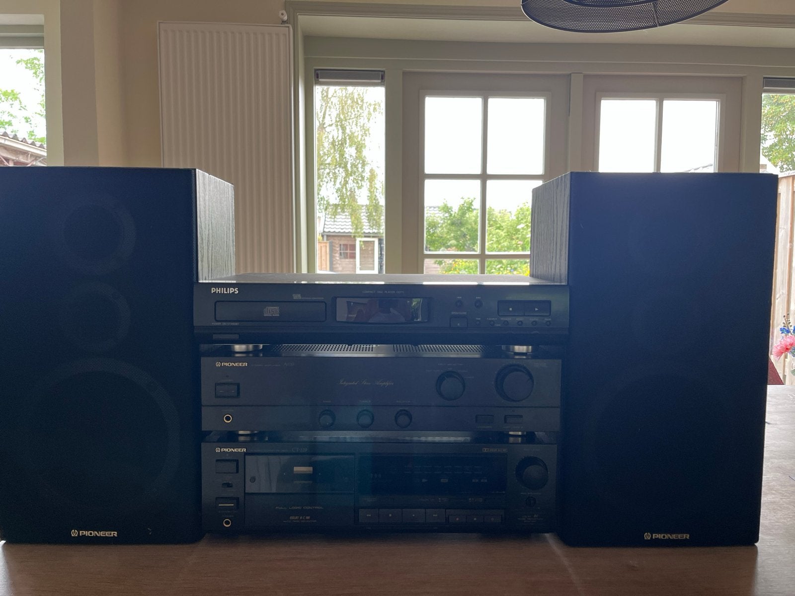 Pioneer Stereo Set met Philips CD-speler en speakers, Audio, Tv en Foto, Ophalen, Gebruikt, Cassettedeck, Losse componenten