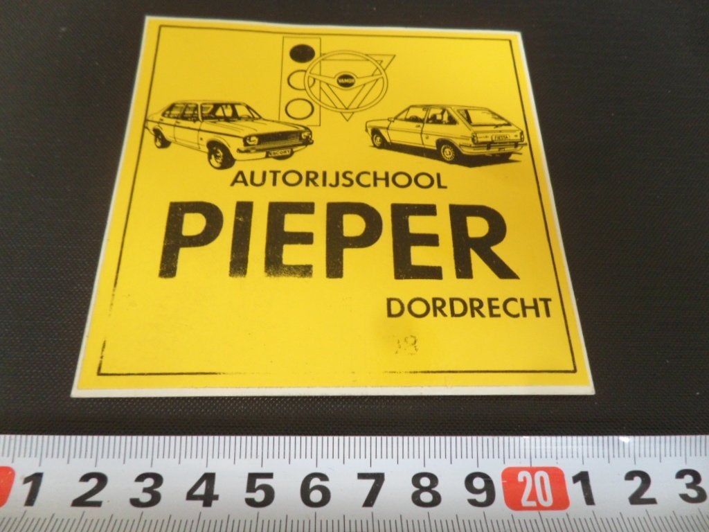 sticker dordrecht autorijschool PIEPER vamor ford *, Ophalen of Verzenden, Zo goed als nieuw
