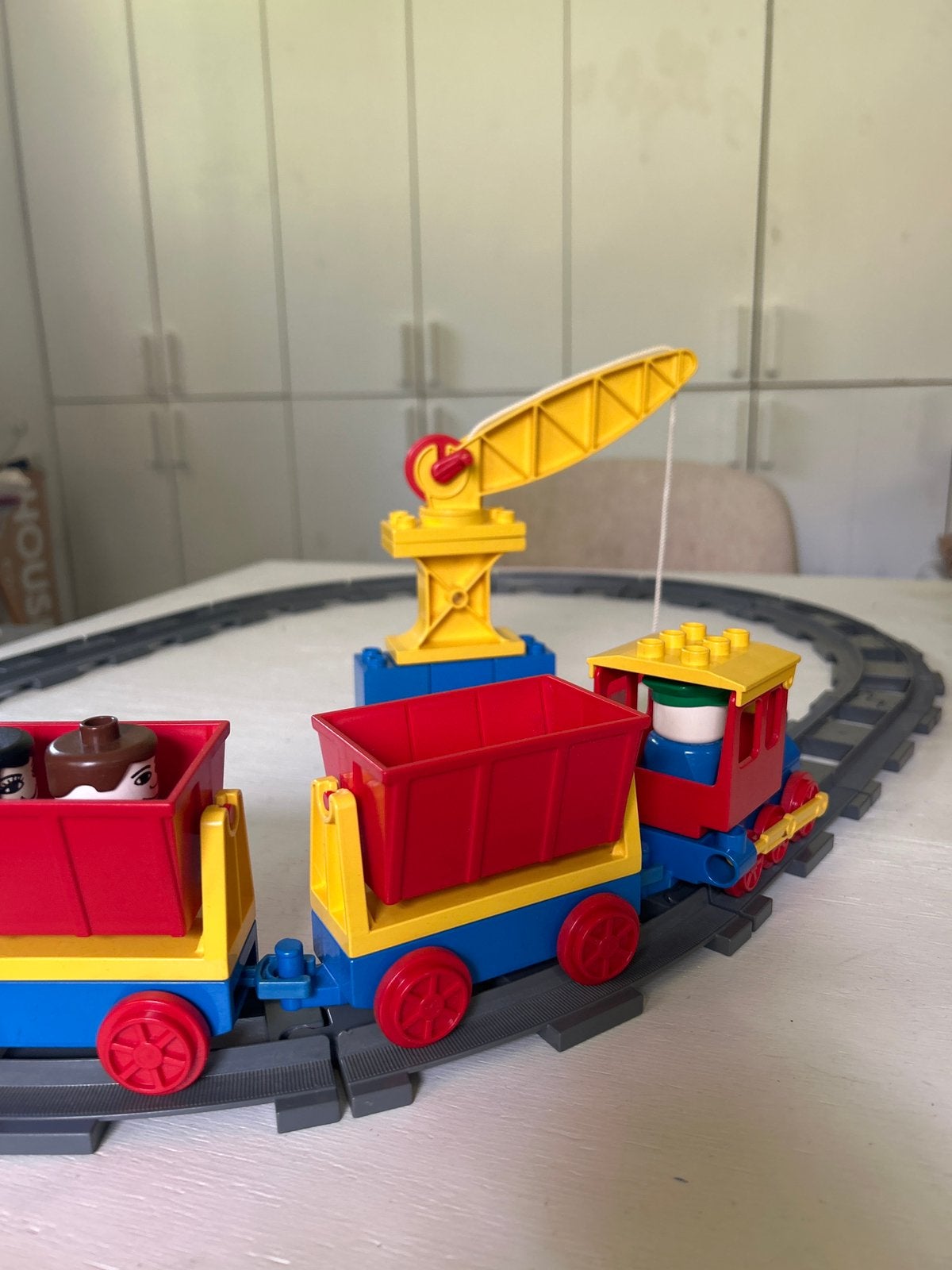 Vintage LEGO Duplo treinset | originele figuurtjes, Gebruikt, Overige thema's, Verzenden, Duplo