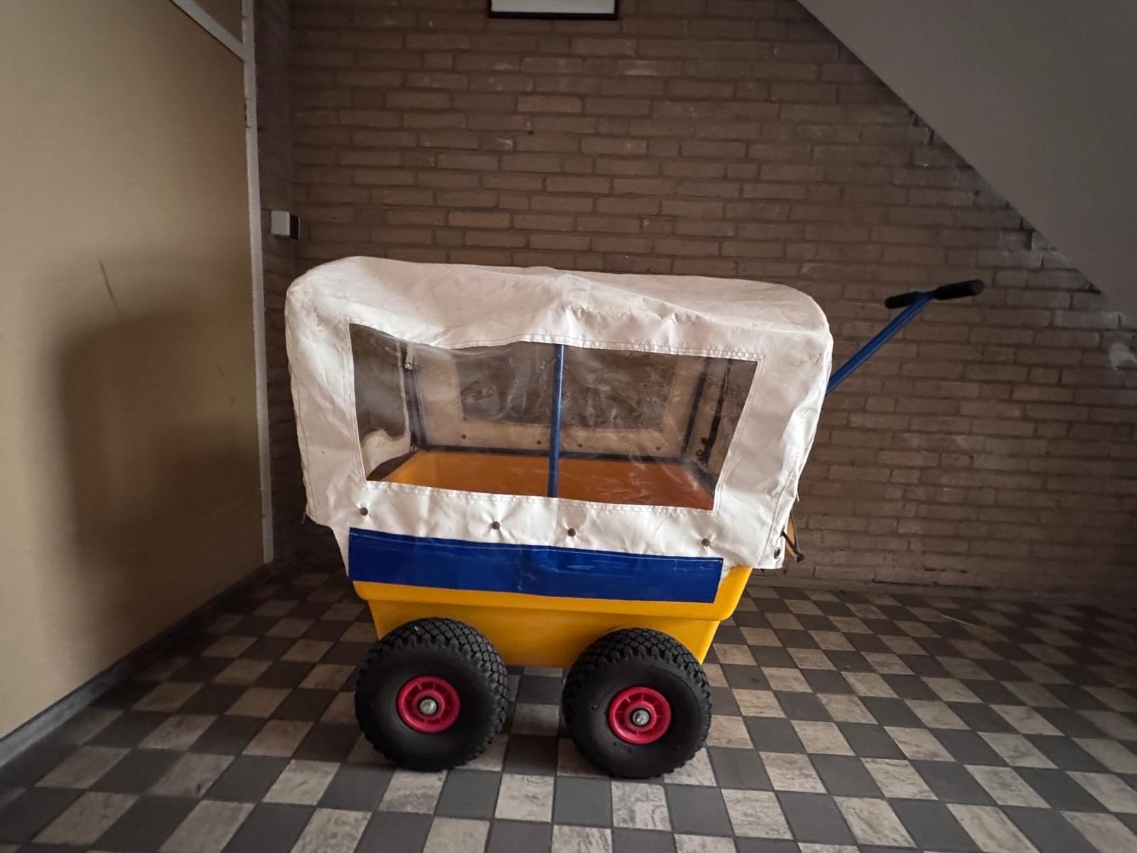 Mammoet bolderkar met huif - Geel/Blauw, Ophalen, Gebruikt
