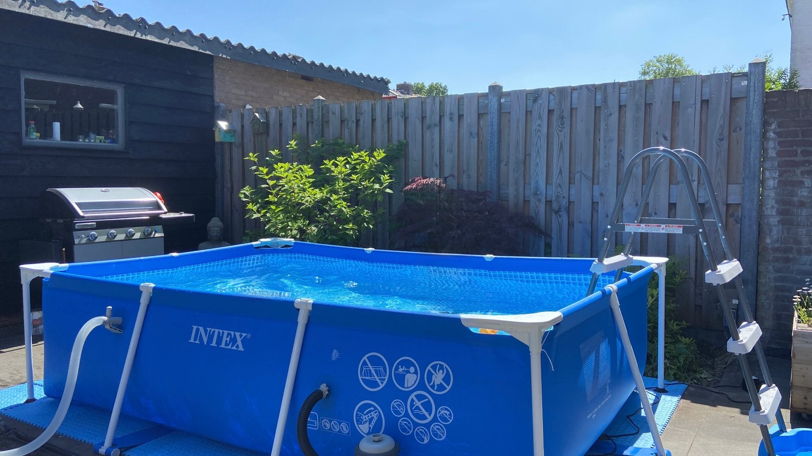 Te koop Intex Frame Pool rechthoekig 300x200x75cm zwembad, Ophalen, Gebruikt, Opzetzwembad, 200 tot 400 cm