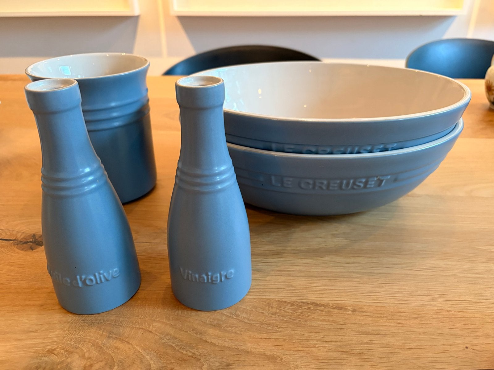 Le Creuset Keuken Aardewerk Set - Mineral Blue, Nieuw, Ophalen of Verzenden, Schaal of Schalen, Overige stijlen