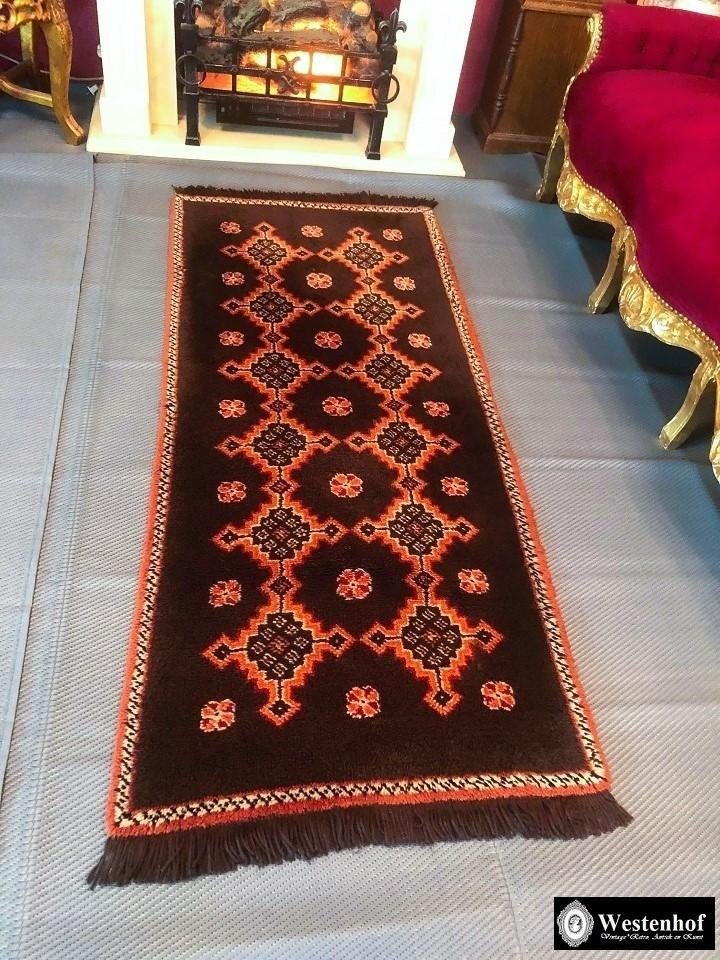 Vintage wollen tapijt - kleed klassiek loper tafelkleed