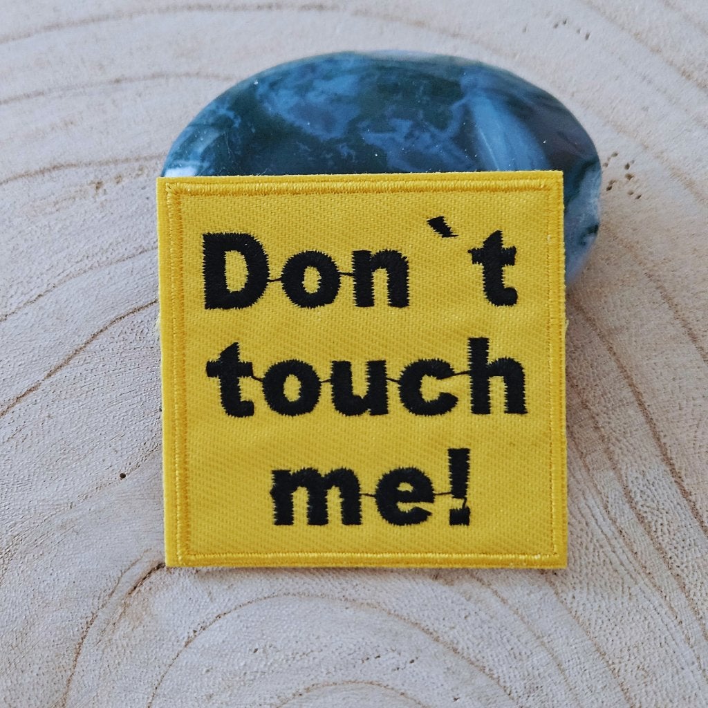 Strijk embleem applicatie Patch Don't touch me, Hobby en Vrije tijd, Kledingapplicaties en Hotfix, D, Nieuw, Ophalen of Verzenden