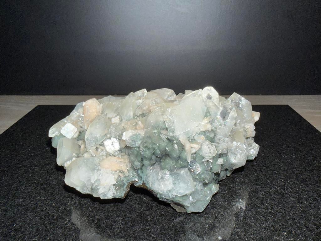 Apofyliet met Stilbiet - Prachtig Mineraal van 426 gr, Ophalen of Verzenden, Mineraal