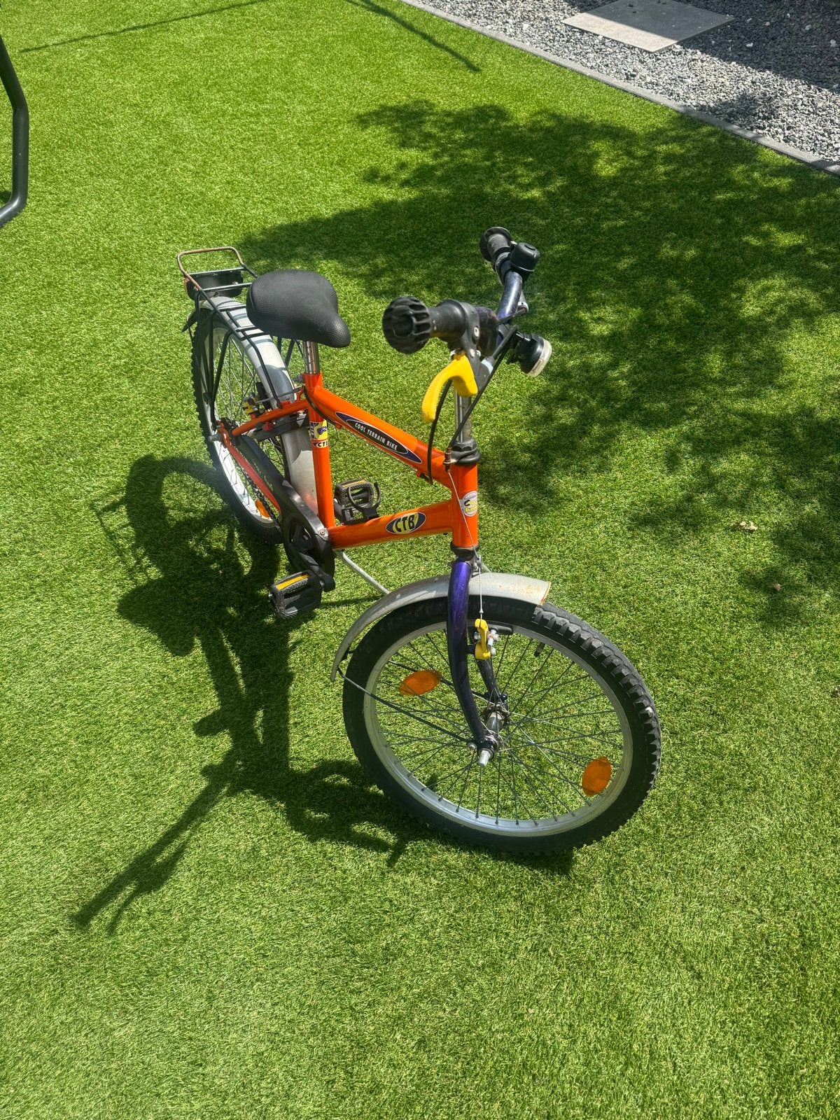 CTB Kinderfiets Oranje/Paars - 20 inch DEZE WEEK WEG!, Fietsen en Brommers, Fietsen | Kinderfietsjes, Ophalen, Gebruikt, Terugtraprem