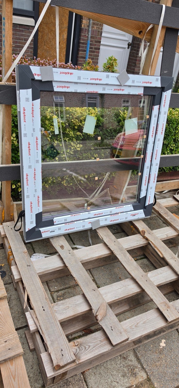Nieuwe kozijnen met glas hr++, Kunststof, Raamkozijn, Nieuw, 150 tot 225 cm