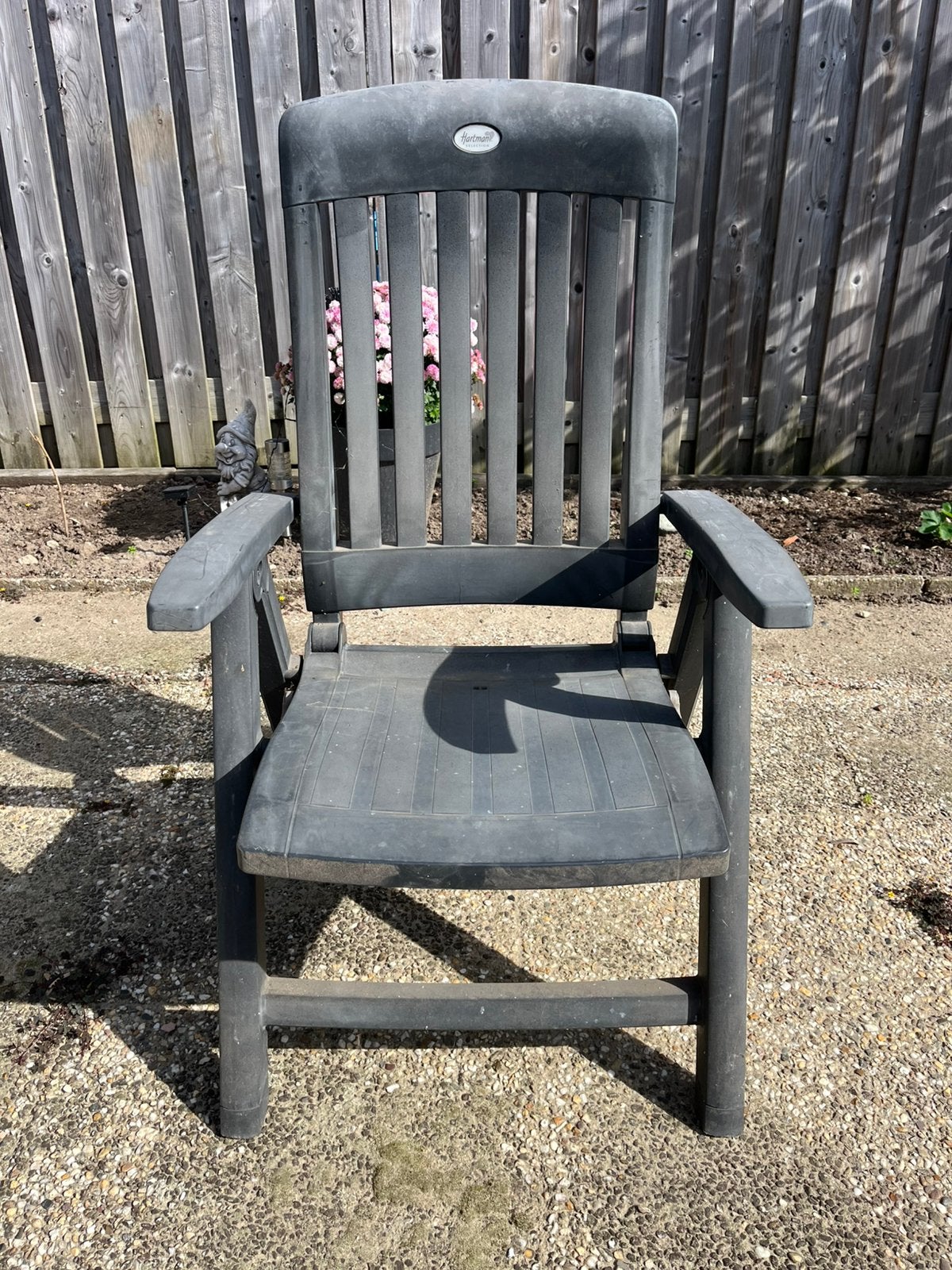 4 Hartman tuinstoelen verstelbaar, Ophalen, Gebruikt, Kunststof, Inklapbaar