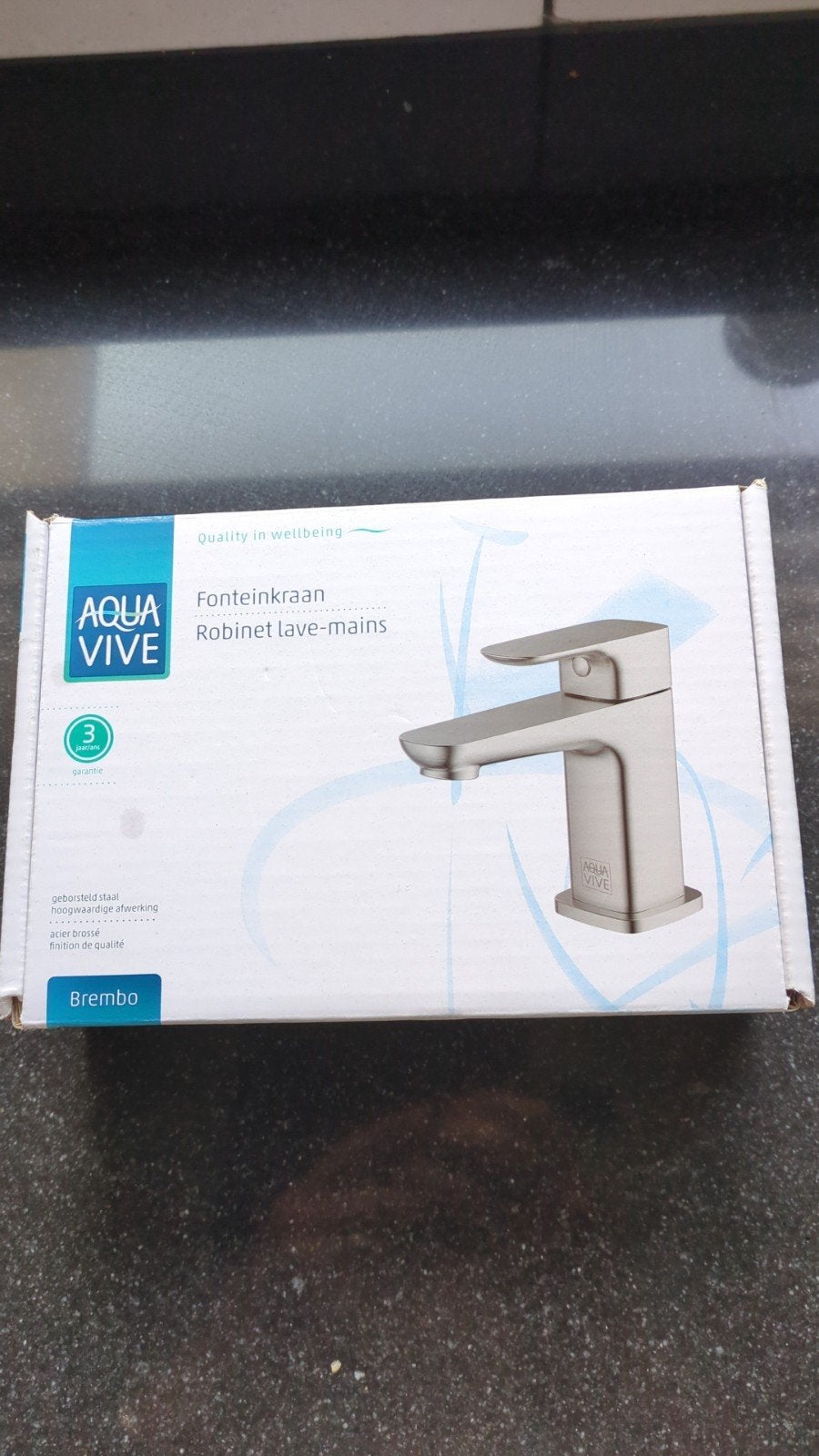 AquaVive Toiletkraan Brembo - Keramisch - RVS - 11cm, Ophalen of Verzenden, Nieuw, Rvs, Kraan