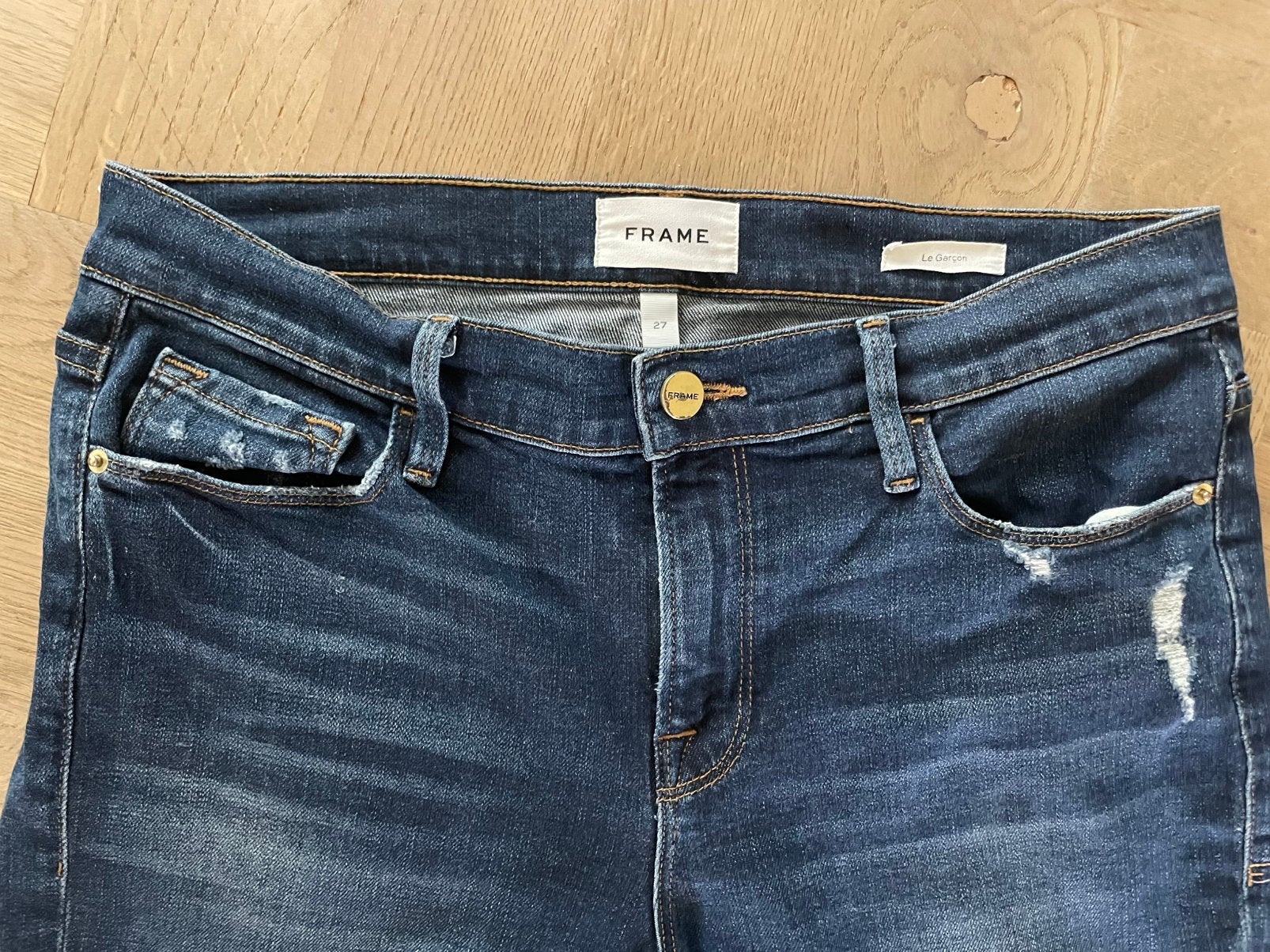 FRAME JEANS, TYPE LE GARÇON, MAAT W 27, Kleding | Dames, Ophalen of Verzenden, Zo goed als nieuw, Blauw, W27 (confectie 34) of kleiner