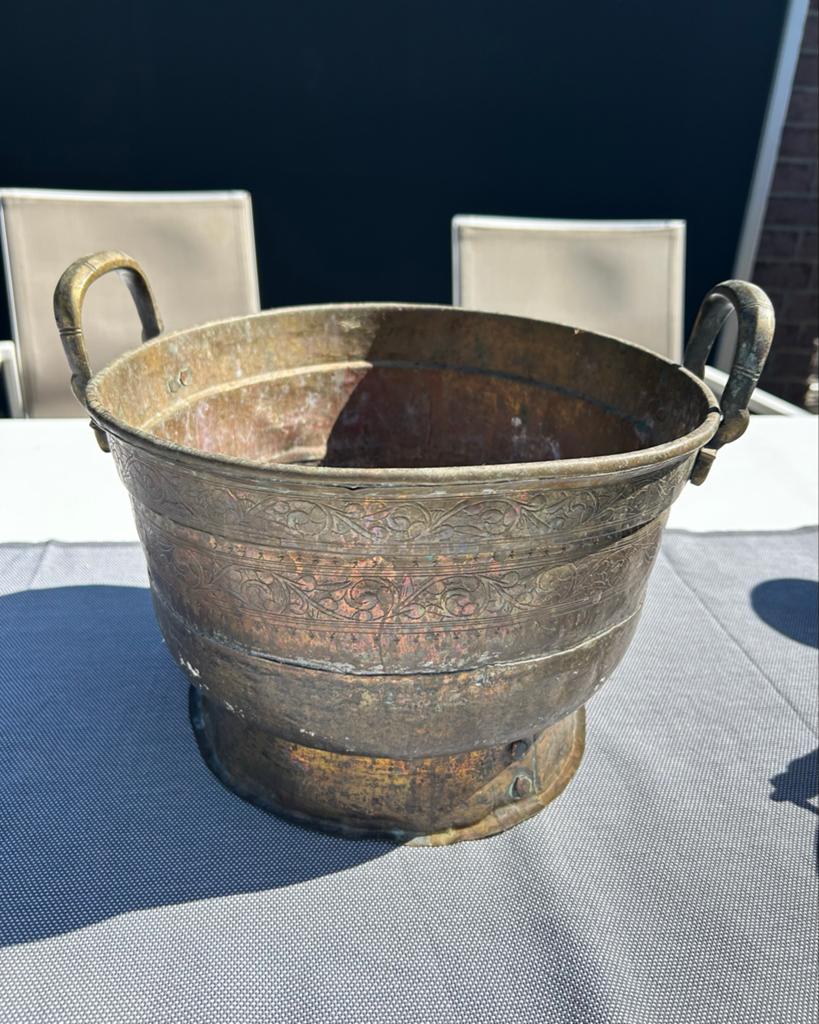 Antieke koperen pot, Antiek en Kunst, Antiek | Koper en Brons, Ophalen, Koper