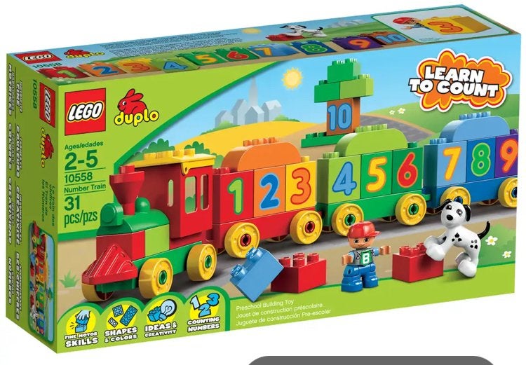 LEGO Duplo Cijfertrein 10558 - Leer tellen, Kinderen en Baby's, Speelgoed | Bouwstenen, Ophalen of Verzenden, Nieuw, Overige merken