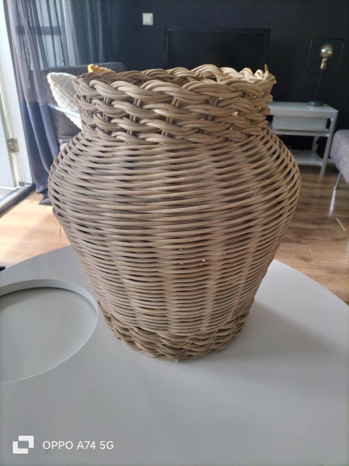 Mooie rieten mand / pot voor diverse doeleinden, Gebruikt, Gevlochten, Mand, Ophalen of Verzenden