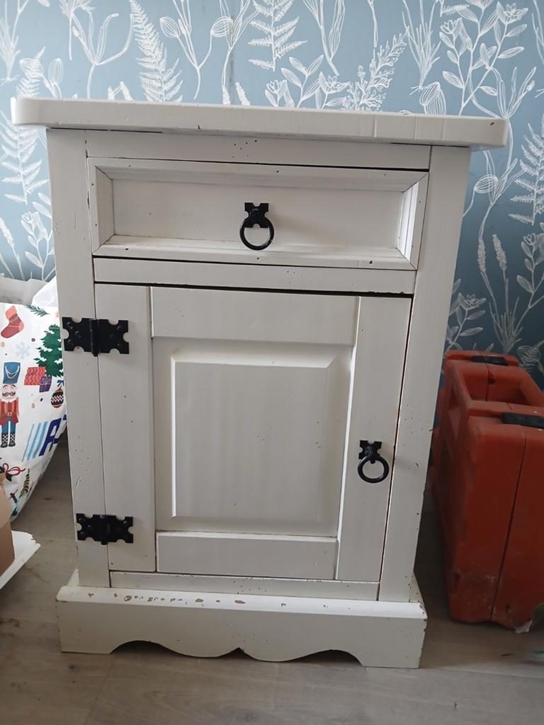 2x grenen nachtkastjes, Huis en Inrichting, Ophalen, Gebruikt, Minder dan 45 cm