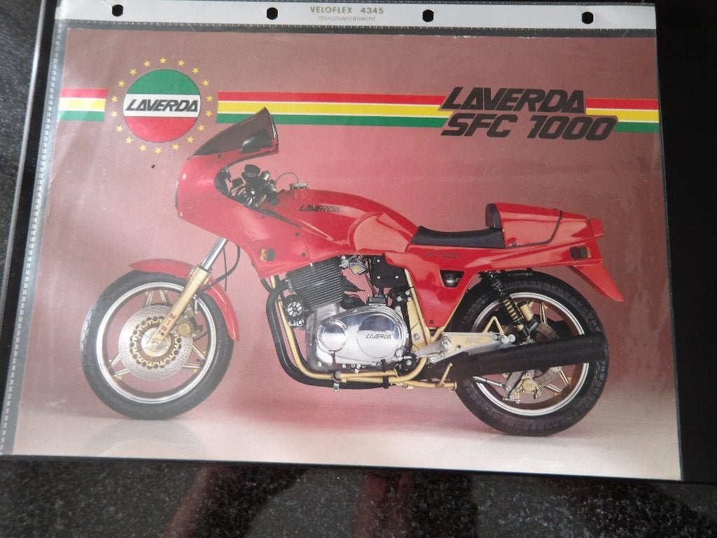 Laverda SFC 1000 Motorfiets Folder/Brochure, Ophalen of Verzenden, Overige merken