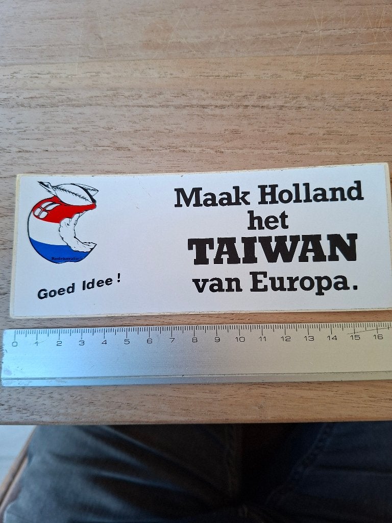 Sticker Holland Taiwan, Verzamelen, Ophalen, Zo goed als nieuw, Overige typen
