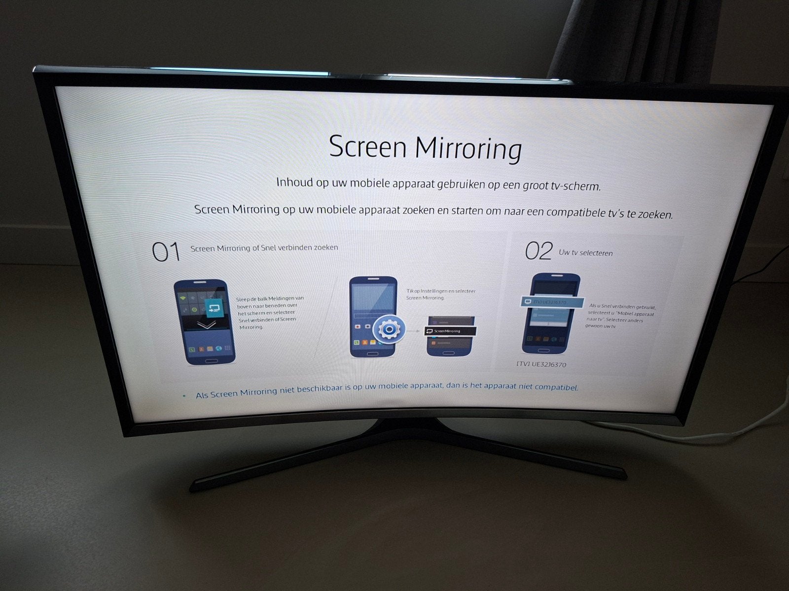 Televisie 32 inch curved, Audio, Tv en Foto, Televisies, Ophalen, Gebruikt, 50 Hz, LCD