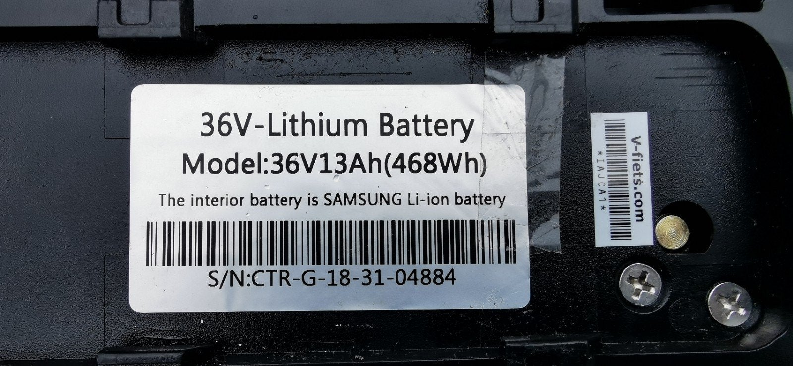 36V 13Ah (468Wh) Lithium-ion E-bike Accu - Samsung Cellen, Ophalen, Gebruikt