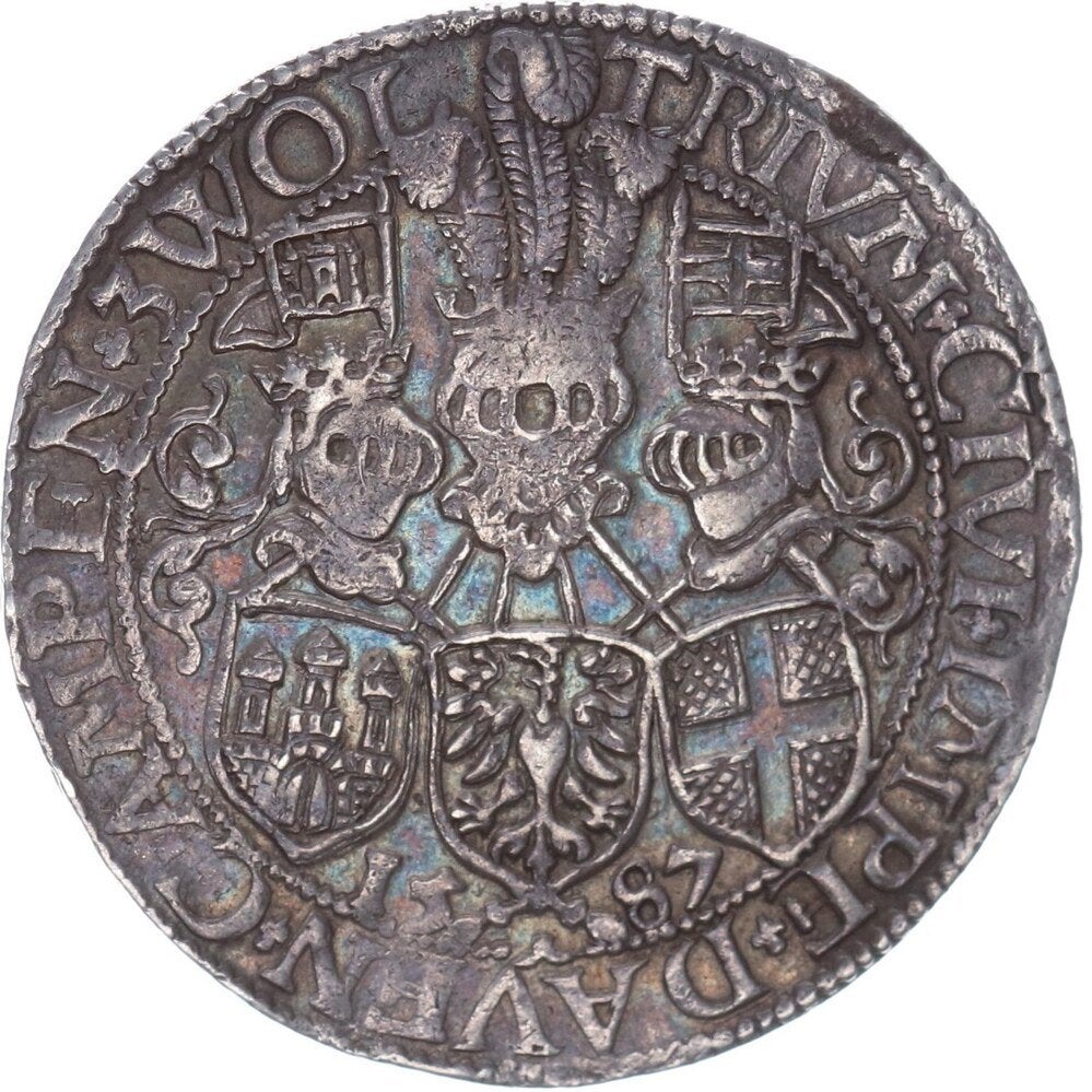 Zeldzame zilveren munt 1587 - Deventer / Zwolle / Kampen, Vóór koninkrijk, Zilver, Losse munt, Overige waardes