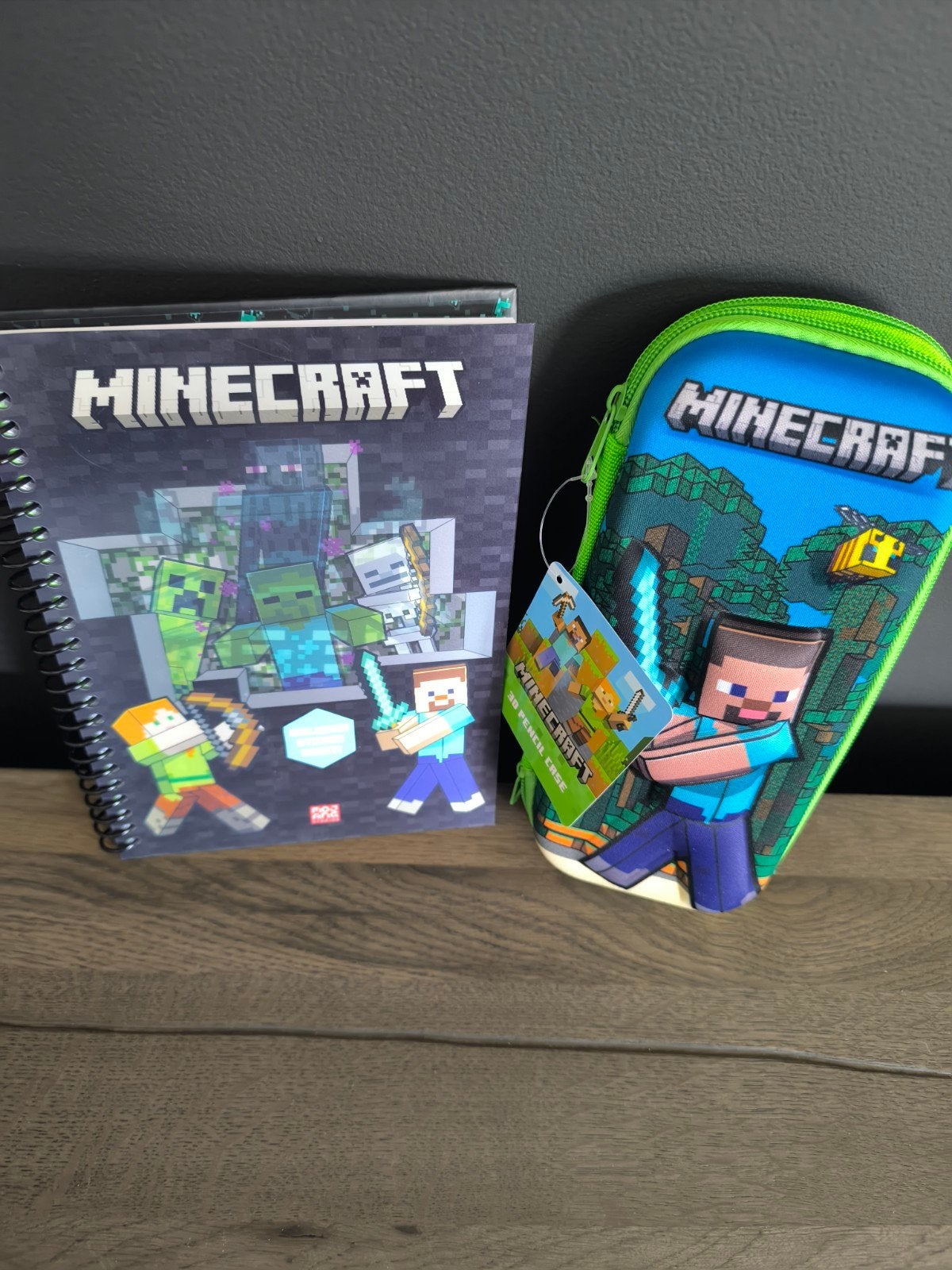 Minecraft Schoolset – Notitieboek (A5) & 3D Etui – NIEUW!, Hobby en Vrije tijd, Ophalen, Nieuw